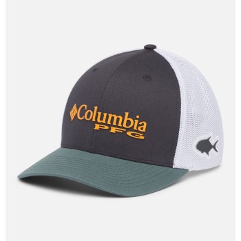 Pánské Kšiltovky Columbia PFG Mesh Ball Tmavě Šedé Bílé CJSMEK482